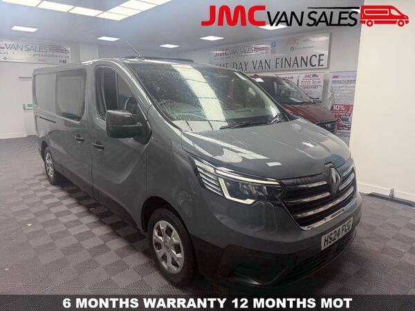 Renault Trafic 2.0 dCi Blue LL30 ADVANCE 6 SEAT CREW VAN LWB (L2H1) 130BHP EURO 6 BALANCE OF RENAULT WARRANTY 2027