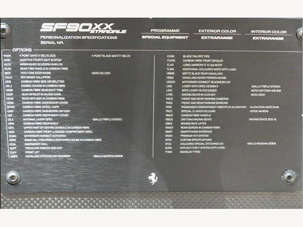 Ferrari SF90 XX Stradale 4.0T V8 7.9kWh F1 DCT 4WD Euro 6 (s/s) 2dr