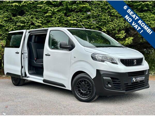 Peugeot Expert 2.0 BlueHDi 1400 Pro 6 SEAT KOMBI VAN Double Cab 6dr Diesel Manual MWB Euro 6 (s/s) (6 Seat) (120 ps) * NO VAT TO PAY * APPLE CARPLAY + CRUISE + AIR