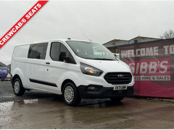 Ford Transit Custom 2.0 320 EcoBlue Leader Crew Van Double Cab 5dr Diesel Manual L2 H1 Euro 6 (s/s) (130 ps) SENSORS/1 OWNER/SERVICE HISTORY