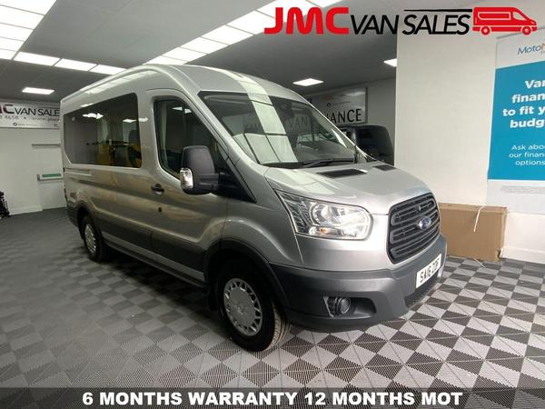 Ford Transit 2.2 350 BUS 8 SEAT MINIBUS SHUTTLE FSH EURO 6 124 BHP 12 MONTHS MOT & 6 MONTHS WARRANTY