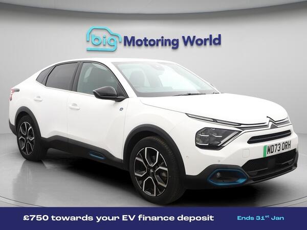 Citroen e-C4 X 50kWh Shine Plus Fastback Auto 4dr (7.4kW Charger)