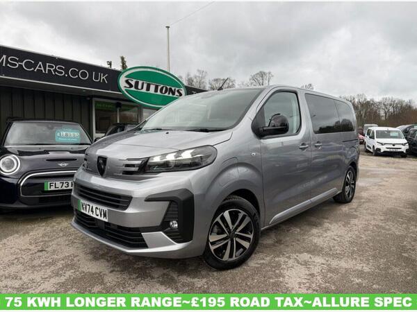 Peugeot e-Traveller 75kWh Allure Standard MPV 5dr Electric Auto MWB (8 Seat, 11kW Charger) (136 ps) GREAT ALLURE SPEC~MEDIUM WHEEL BASE