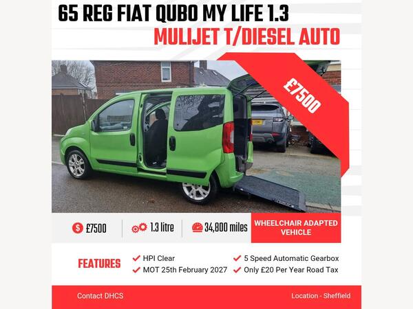Fiat Qubo 1.3 MultiJet My Life Dualogic Euro 6 (s/s) 5dr