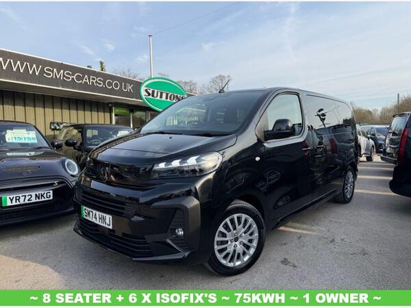 Peugeot e-Traveller 75kWh Active Standard MPV 5dr Electric Auto MWB (8 Seat, 11kW Charger) (136 ps) MEDIUM WHEEL BASE~PRIVACY GLASS
