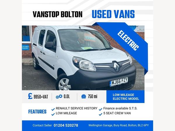 Renault Kangoo Maxi 0.0 LL21 ZE BUSINESS CRC 60 BHP FINANCE AVAILABLE TODAY