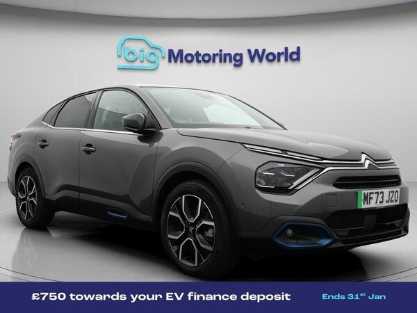 Citroen e-C4 X 50kWh Shine Plus Fastback Auto 4dr (7.4kW Charger)