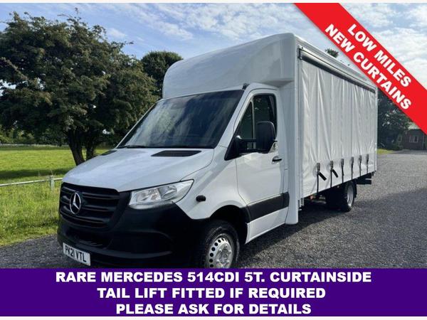 Mercedes-Benz Sprinter 2.1 514Cdi 5t. Curtainside Luton Box Van, 141Bhp Low Miles, Very Clean, Nice Drive 3dr