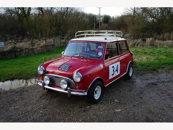 Austin Mini EV converted Cooper S rally rep