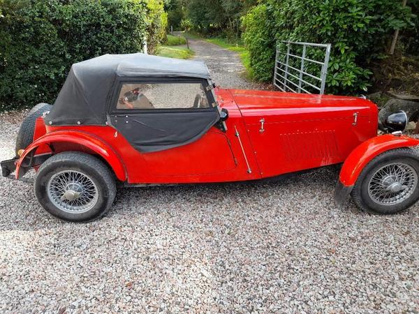 MG MGB GT BRA 'replica' of MG J2 - kit car built in the 80s using all MGB mechanicals. Great fun. Full cover