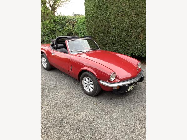 Triumph Spitfire 1.2 Convertible 2dr Petrol Manual, stainless exhaust pipes, spare set of tyres on rims.