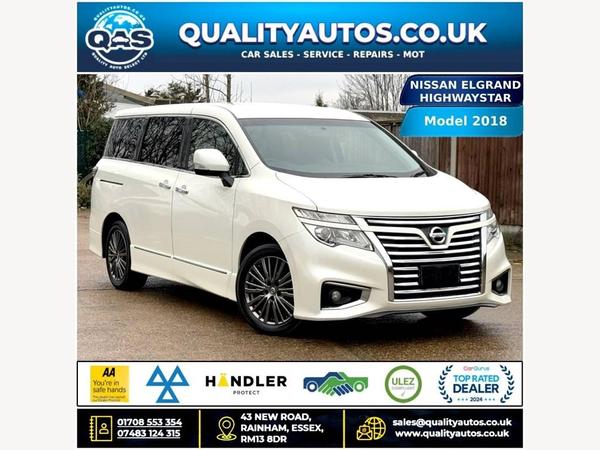 Nissan Elgrand NISSAN ELGRAND HIGHWAYSTAR 2.5 AUTO PETROL 18-18 ULEZ 7 SEAT FRESH IMPORT V 5dr