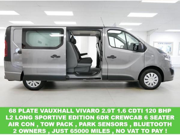 Vauxhall Vivaro 2.9T 1.6 CDTI 120 BHP L2 LONG SPORTIVE 6 SEATER ( NO VAT )