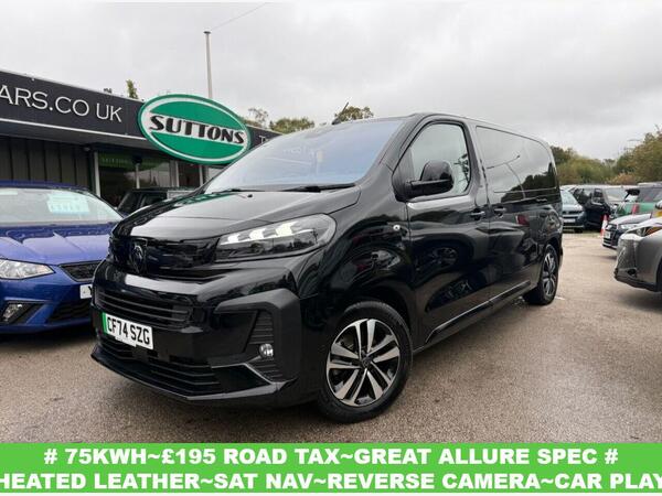 Peugeot e-Traveller 75kWh Allure Standard MPV 5dr Electric Auto MWB (8 Seat, 11kW Charger) (136 ps) HEATED LEATHER~SAT NAV~REVERSE CAM