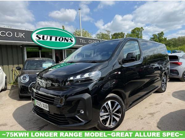 Peugeot e-Traveller 75kWh Allure Long MPV 5dr Electric Auto LWB (8 Seat, 7.4kW Charger) (136 ps) GREAT SAVING ON NEW~£195 ROAD TAX