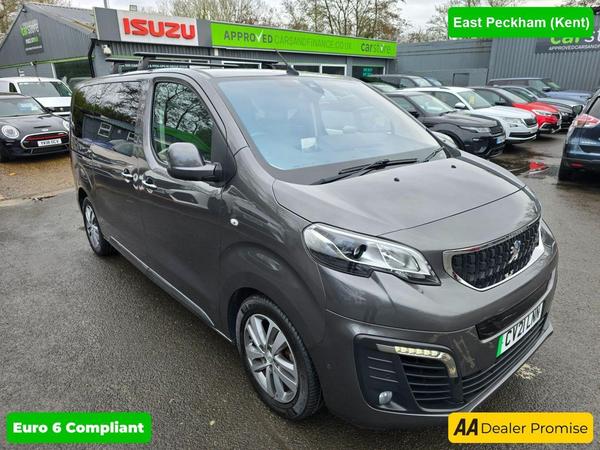 Peugeot e-Traveller 50kWh Allure MPV 8-seat electric auto in grey, 19,100 miles, 2 owners, full service history, ULEZ Euro 6, sat nav, panoramic roof, 17" alloys & more!