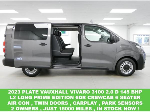 Vauxhall Vivaro 3100 2.0 D 145 BHP L2 LONG PRIME EDITION 6 SEATER CREWCAB