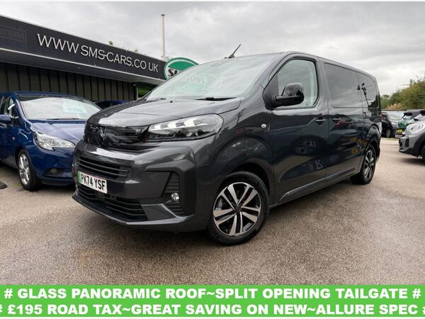 Peugeot e-Traveller 75kWh Allure Standard MPV 5dr Electric Auto MWB (8 Seat, 11kW Charger) (136 ps) GLASS PAN ROOF ~ SPLIT TAILGATE