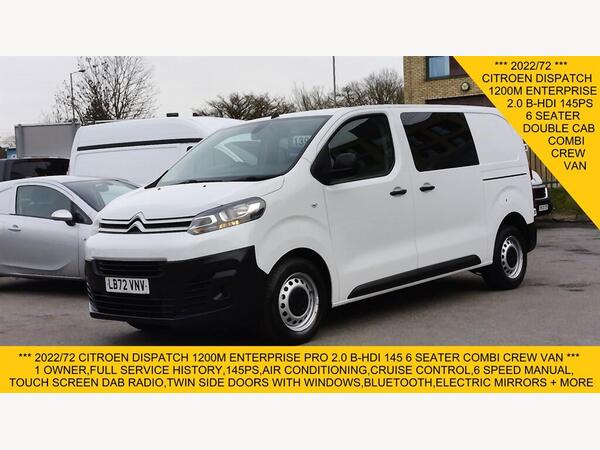 Citroen Dispatch 1200M ENTERPRISE PRO 2.0 BLUEHDI 145PS 6 SEATER DOUBLE COMBI CREW VAN