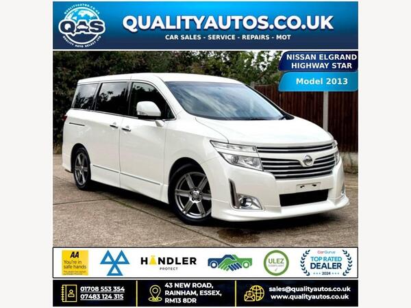 Nissan Elgrand NISSAN ELGRAND HIGHWAY STAR 2.5 AUTO PETROL 13-62 ULEZ 7 SEATER FRESH IMPOR 5dr