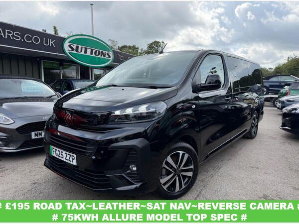Peugeot e-Traveller 75kWh Allure Long MPV 5dr Electric Auto LWB (8 Seat, 7.4kW Charger) (136 ps) £195 ROAD TAX, APPLE CAR PLAY